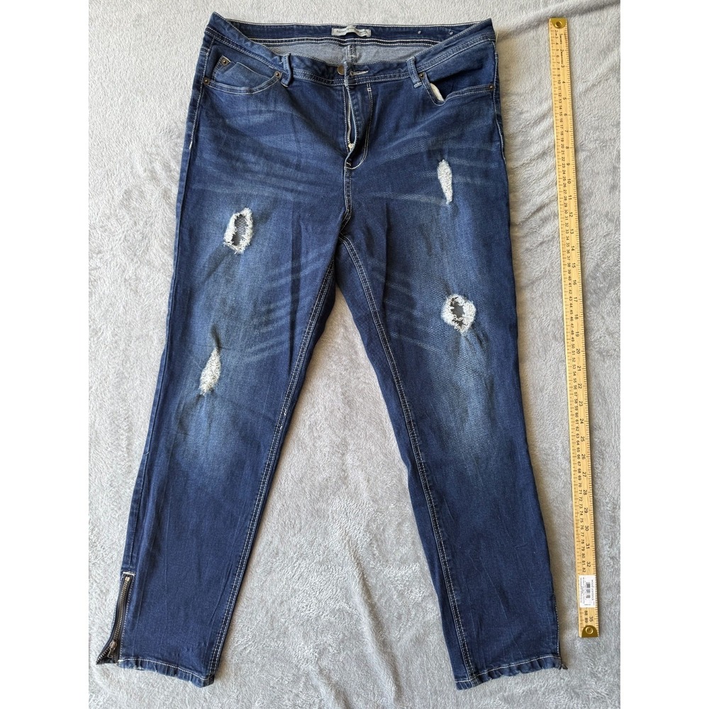 Twenty One Black By Rue 21 Jegging Womens 16 Blue High Waisted Curvy Flex